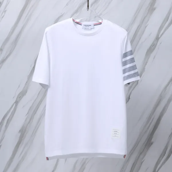 Thom Browne Classic Stripe Sleeve T-Shirt White - 1