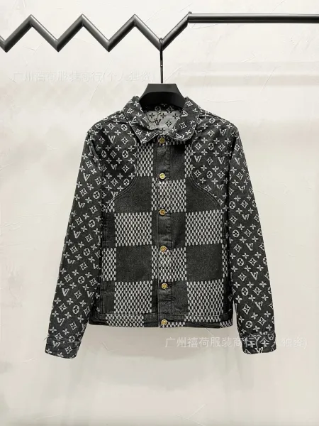 Louis Vuitton Monogram Patchwork Denim Jacket Black - 1