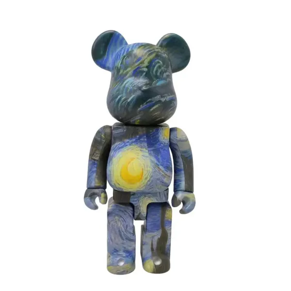 Medicom Toy Bearbrick Van Gogh Starry Night Multicolor Collectible Figure Accessories - 1
