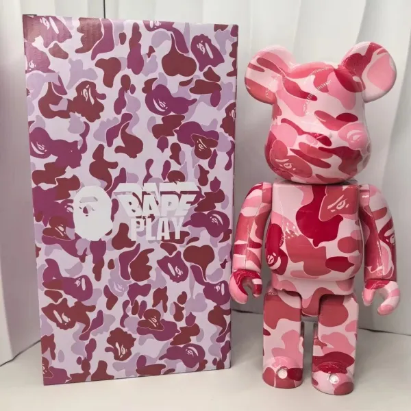 A Bathing Ape x Medicom Toy BAPE CAMO Pink Bearbrick 400% Figure Accessories - 1