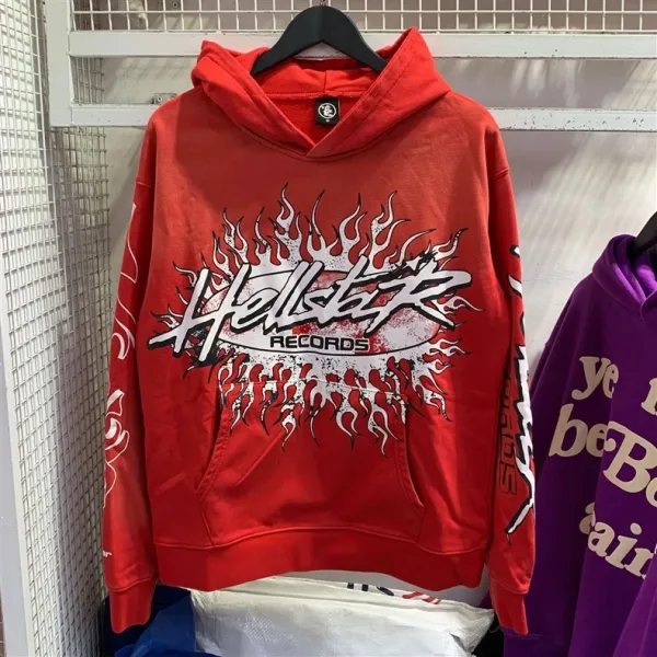 Hellstar Logo Print Sweatpants Blue - 4