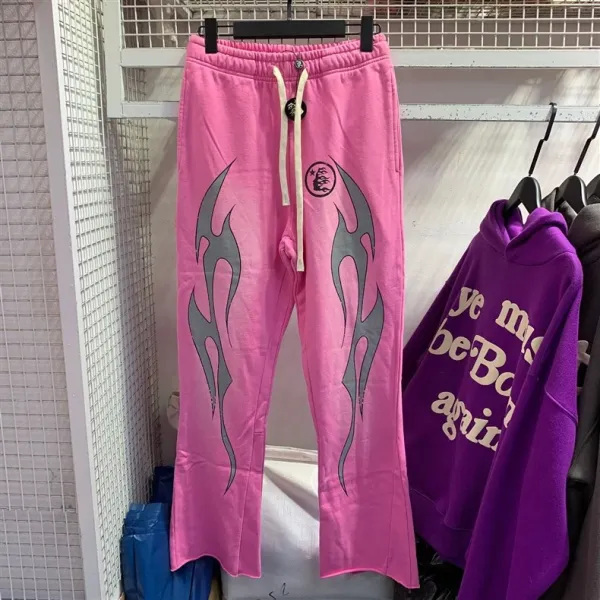 Hellstar Logo Print Sweatpants Blue - 7