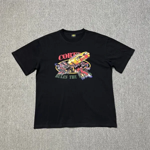 Design Graphic Flame Logo Black T-Shirt - 17