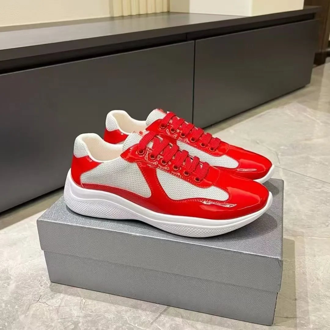 Prada Linea Rossa Runner White Gray Sneakers - 18