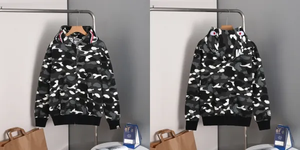 A Bathing Ape ABC Camo Shark Hoodie Multicolor - 1