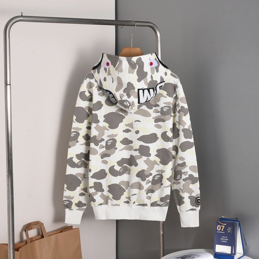 A Bathing Ape ABC Camo Shark Hoodie Multicolor - 6