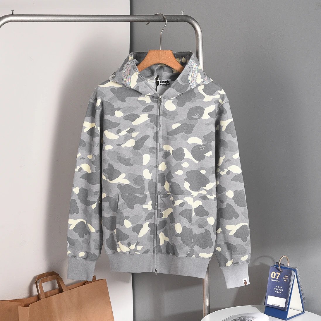 A Bathing Ape ABC Camo Shark Hoodie Multicolor - 21