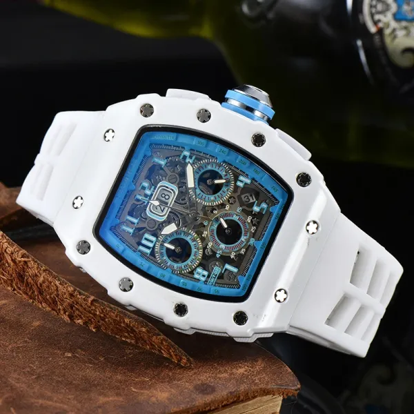 Richard Mille RM 011 White Ceramic Yellow Accents Chronograph Watch Watches - 13