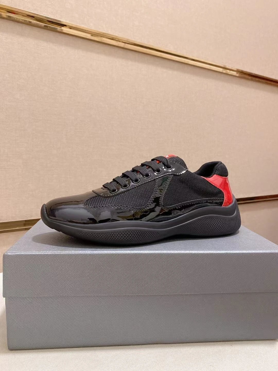 Prada Linea Rossa Runner White Gray Sneakers - 33