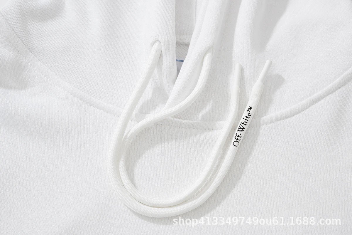 Off-White Diagonal Print Zip-Up Hoodie Black - 90