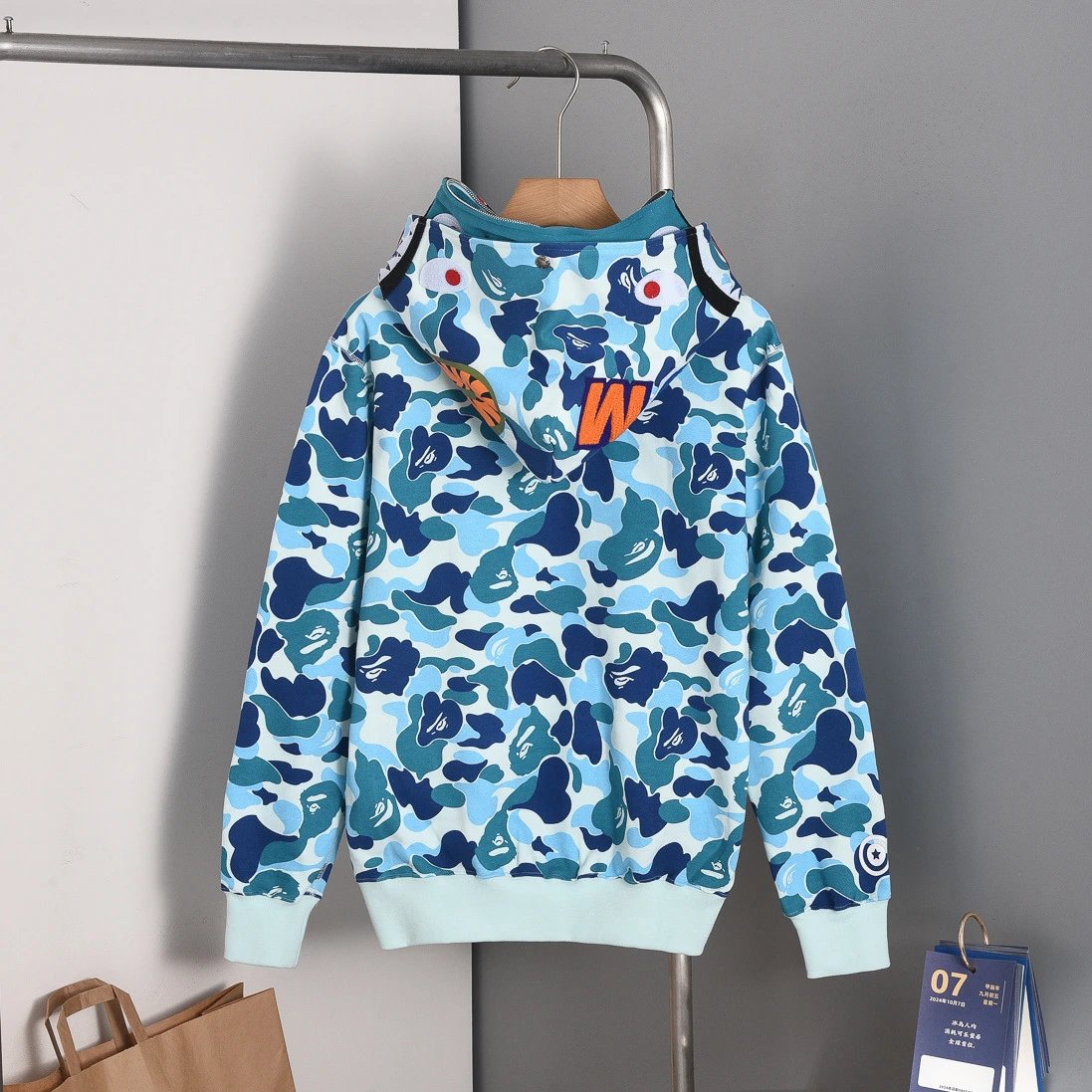 A Bathing Ape ABC Camo Shark Hoodie Multicolor - 10