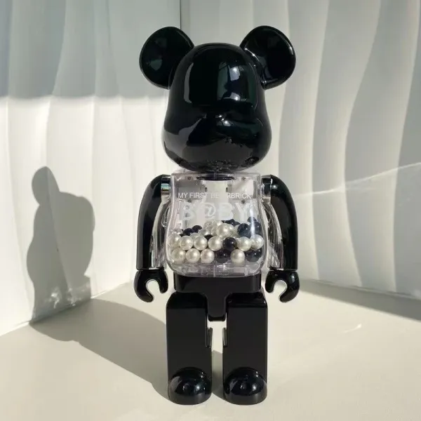 Medicom Toy Bearbrick My First Be@rbrick Black Transparent Pearl Edition Collectible Figure Accessories - 1
