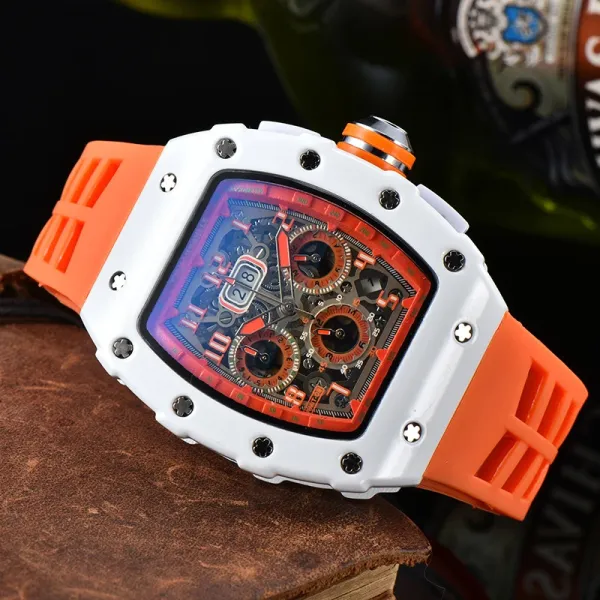 Richard Mille RM 011 White Ceramic Yellow Accents Chronograph Watch Watches - 6