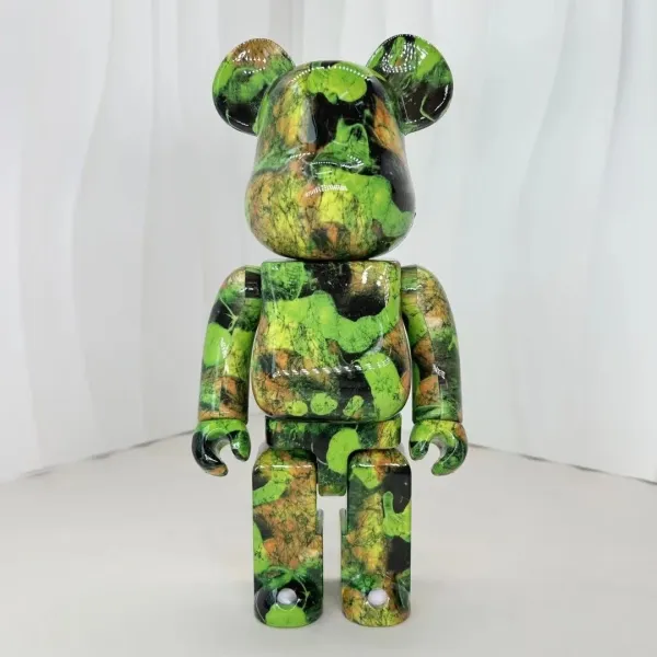 Medicom Toy Bearbrick 400% Marble Green Camo Collectible Figure Accessories - 1