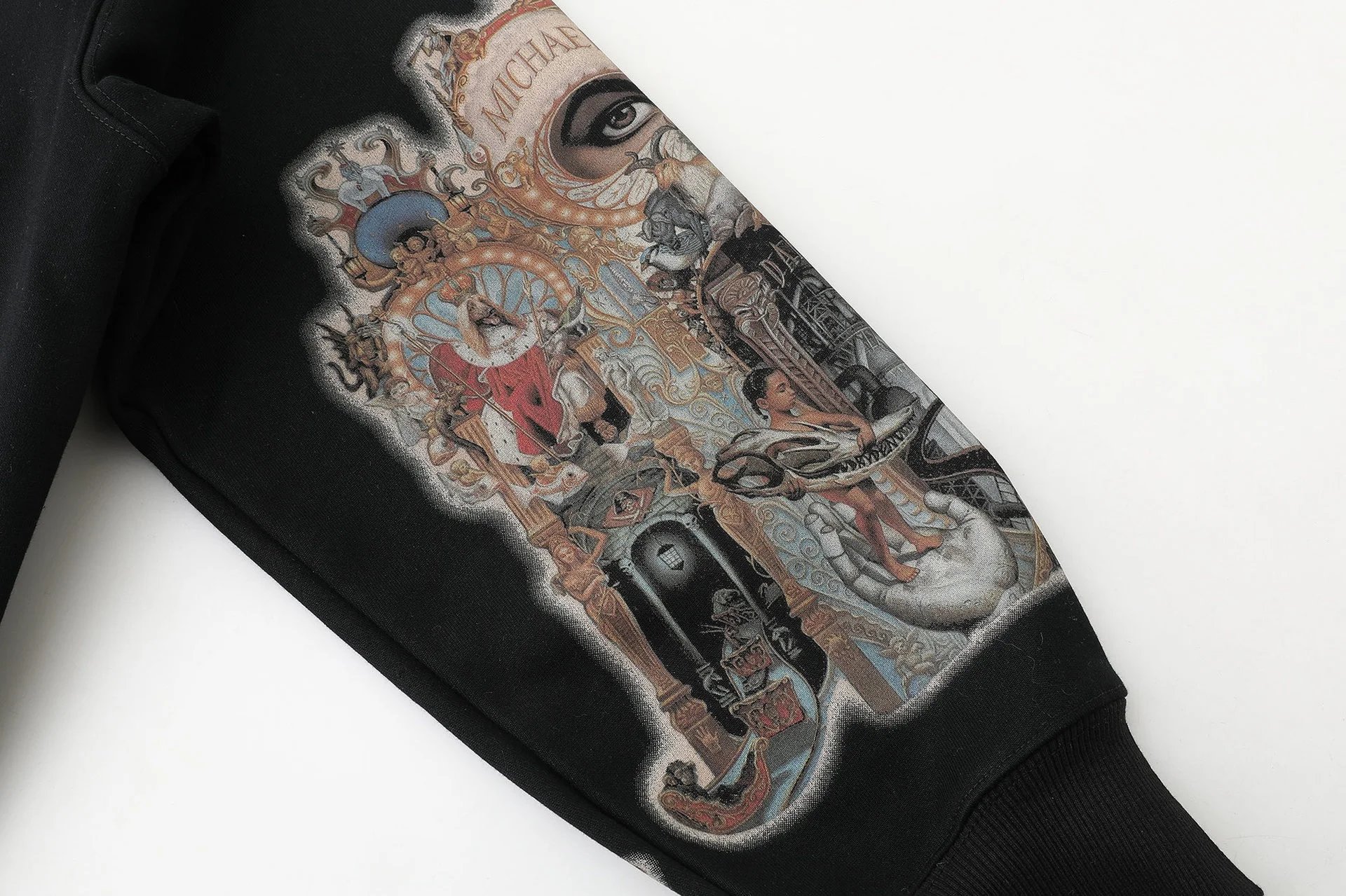 Supreme Michael Jackson Sleeve Print Zip-Up Hoodie Black - 21