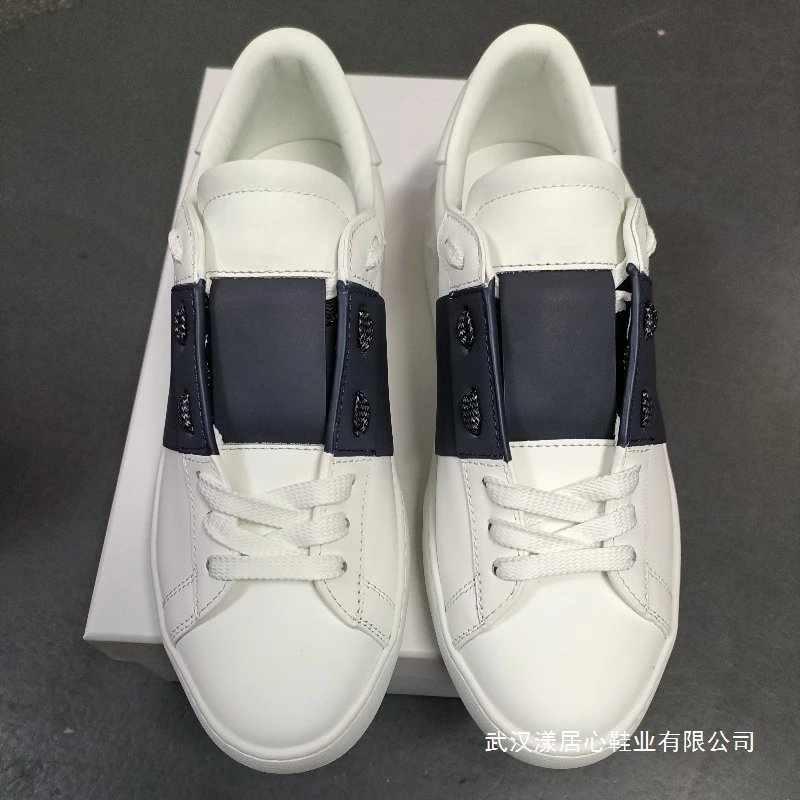 Valentino Rockstud Leather Sneakers White with Silver Panel - 6