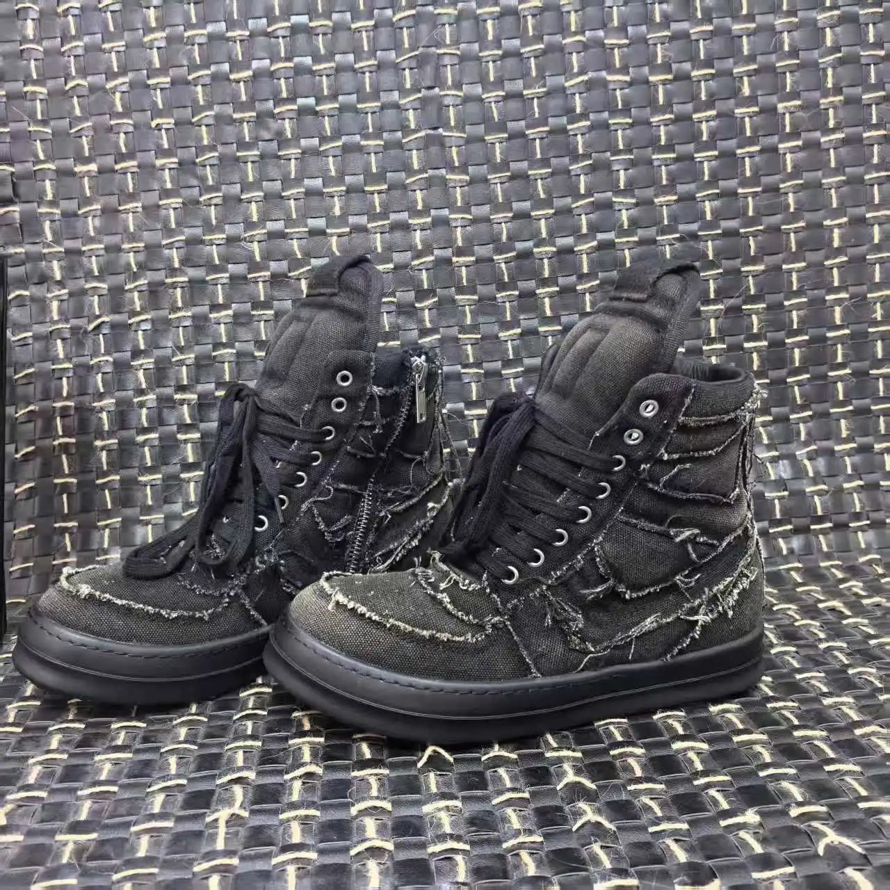 Rick Owens Distressed Geobaskets – QC photo 1