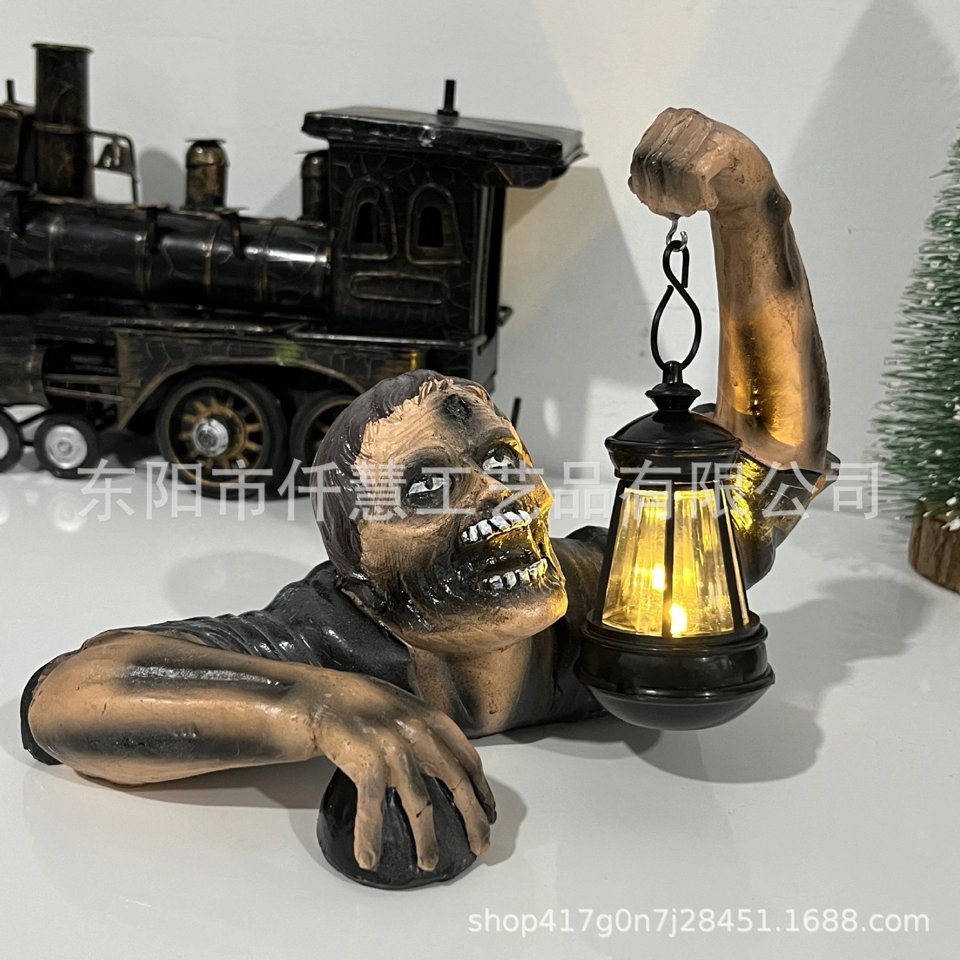 Design Horror Zombie Lantern Decoration Multicolor Figurine Accessories - 4