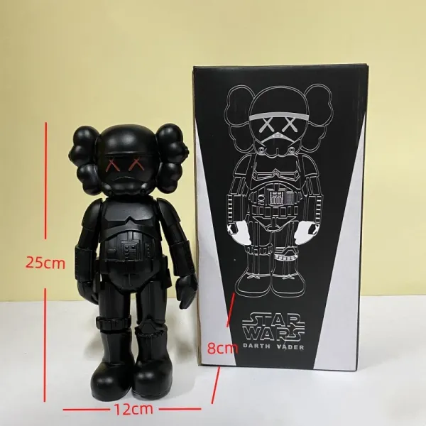 Kaws x Star Wars Companion Darth Vader Black Vinyl Figure Accessories - 1