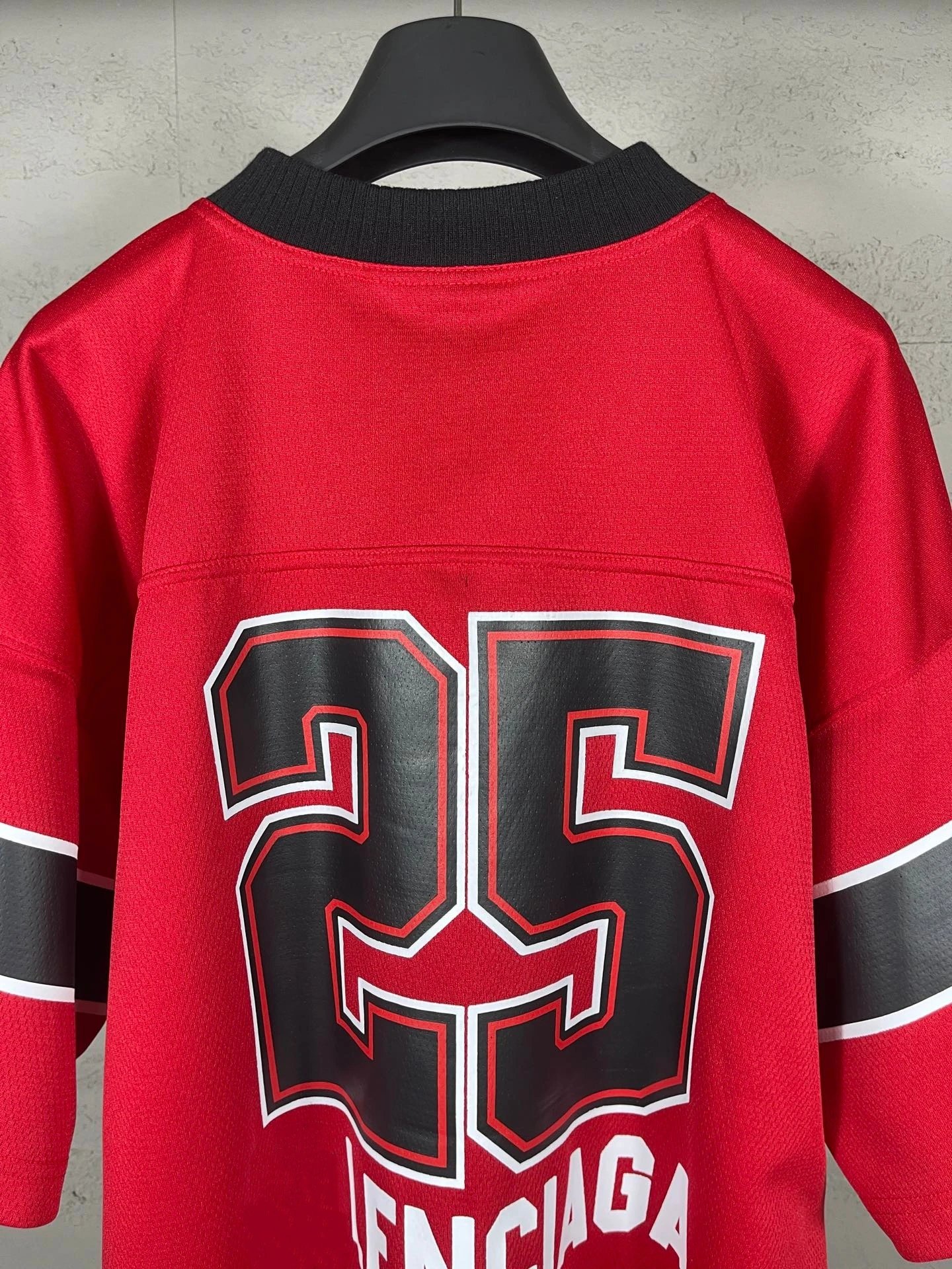 Balenciaga Logo Jersey Red Sports Jersey - 11