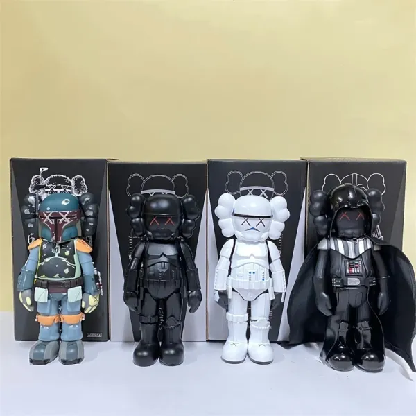 Kaws x Star Wars Companion Darth Vader Black Vinyl Figure Accessories - 2