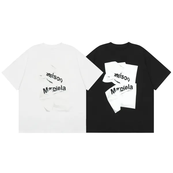 Design Abstract Print White T-Shirt Tops.t Shirts - 9