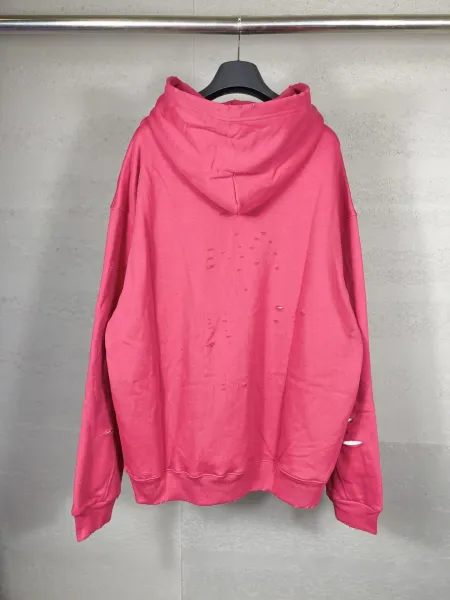Design Lencia Distressed Logo Hoodie Beige Hoodie - 15