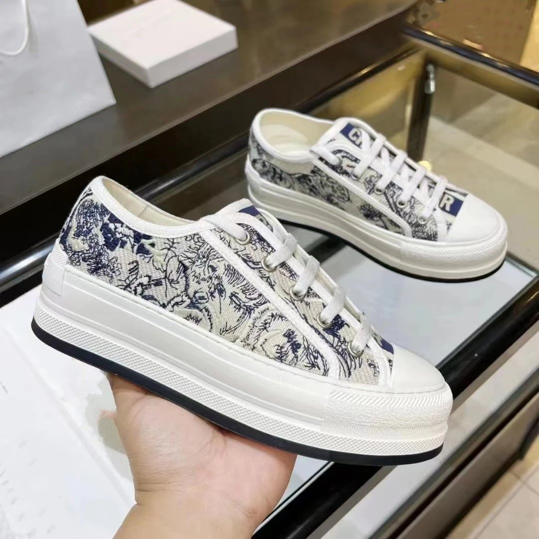 Dior B23 Tiger Print Canvas Sneakers - 18