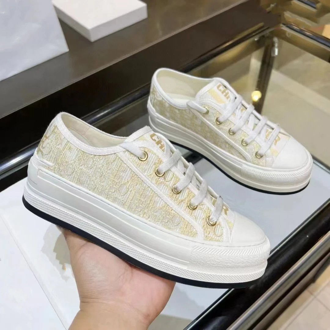 Dior B23 Tiger Print Canvas Sneakers - 36