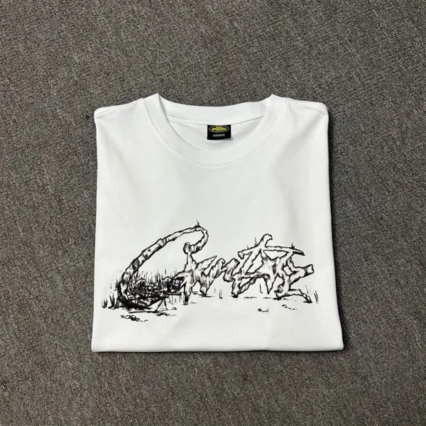 Design Graphic Flame Logo Black T-Shirt - 8