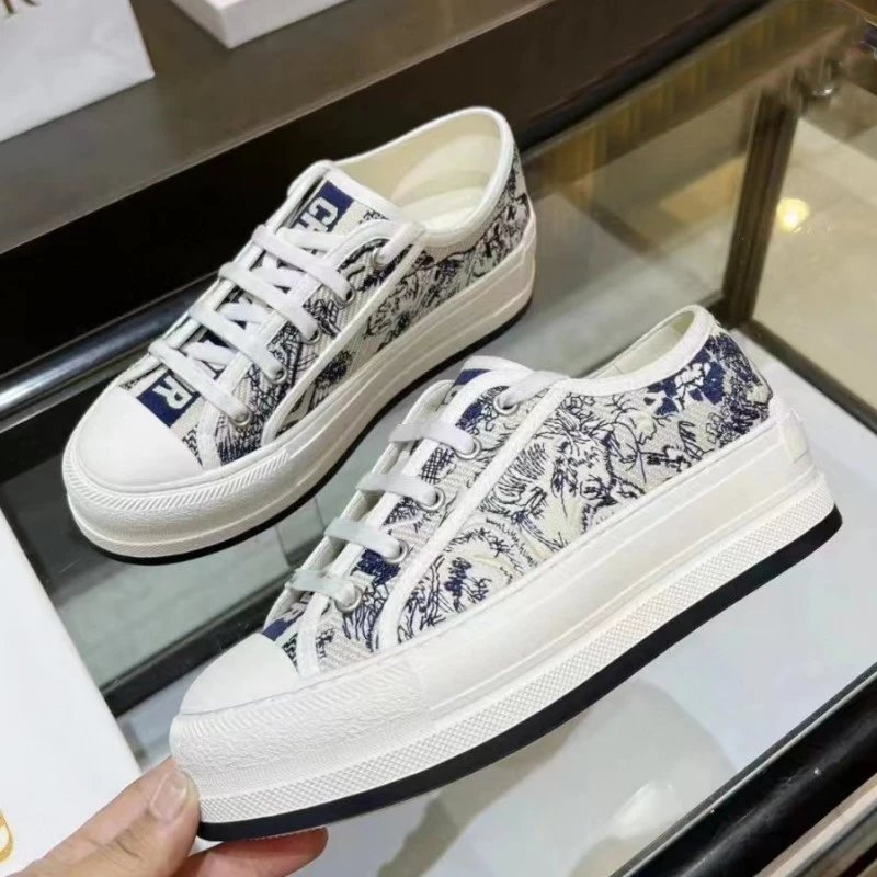 Dior B23 Tiger Print Canvas Sneakers - 19