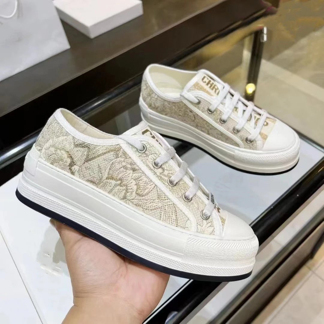 Dior B23 Tiger Print Canvas Sneakers - 22