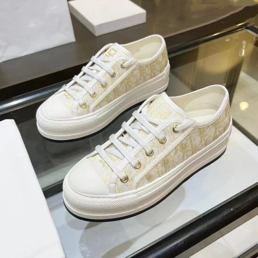 Dior B23 Tiger Print Canvas Sneakers - 35