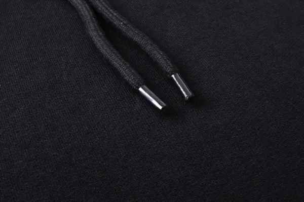 Balenciaga Logo Hoodie Black with White Stripe Sleeves - 6