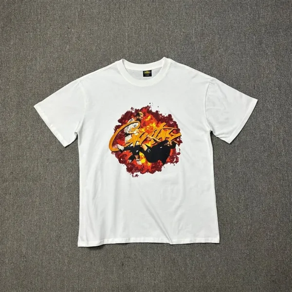 Design Graphic Flame Logo Black T-Shirt - 33
