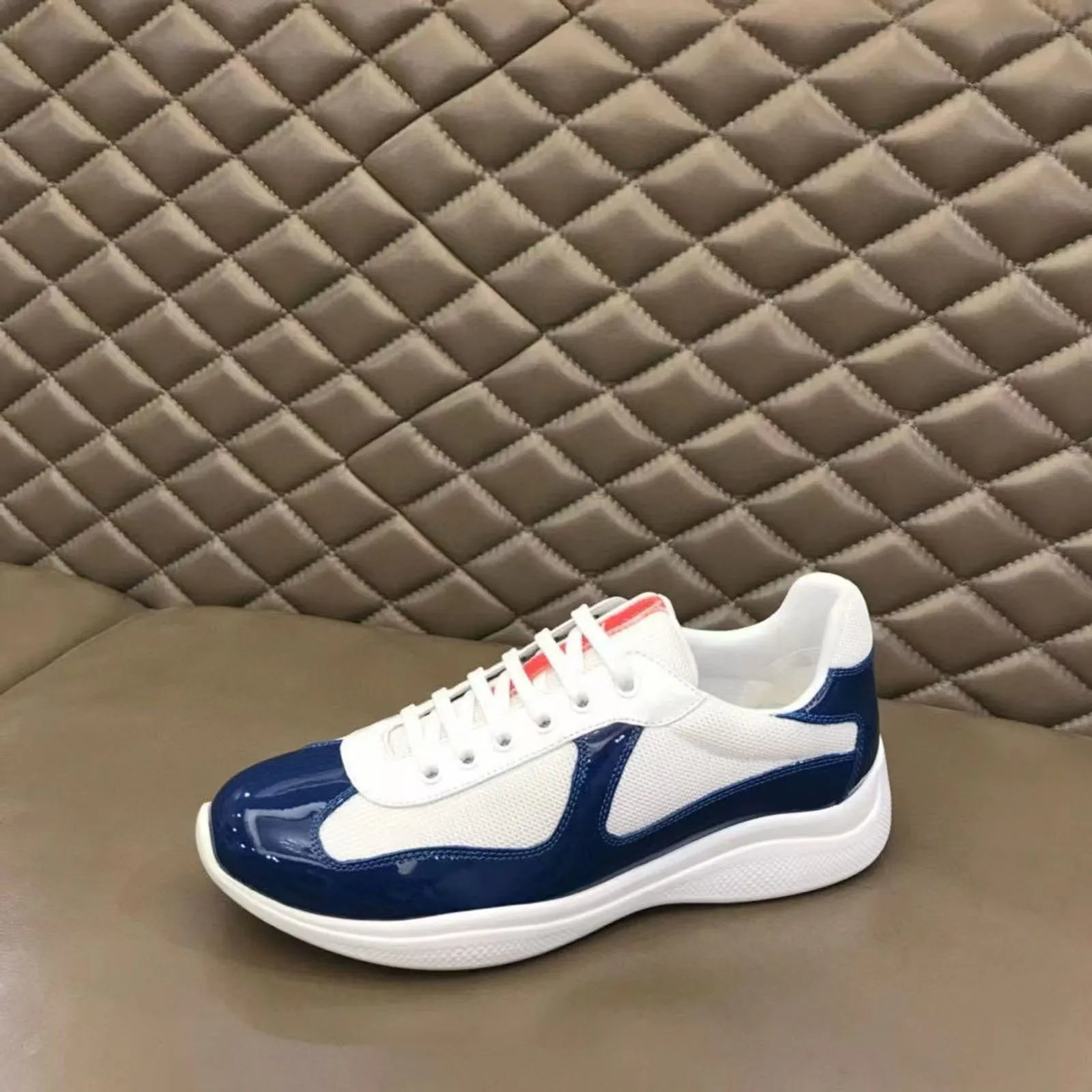 Prada Linea Rossa Runner White Gray Sneakers - 27