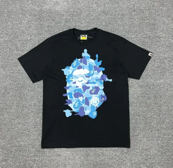 A Bathing Ape By Bathing Ape Brown Ape Head Black T-Shirt - 4