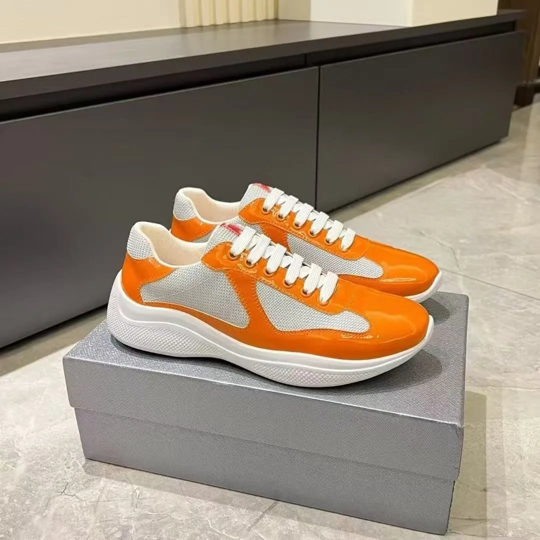 Prada Linea Rossa Runner White Gray Sneakers - 24