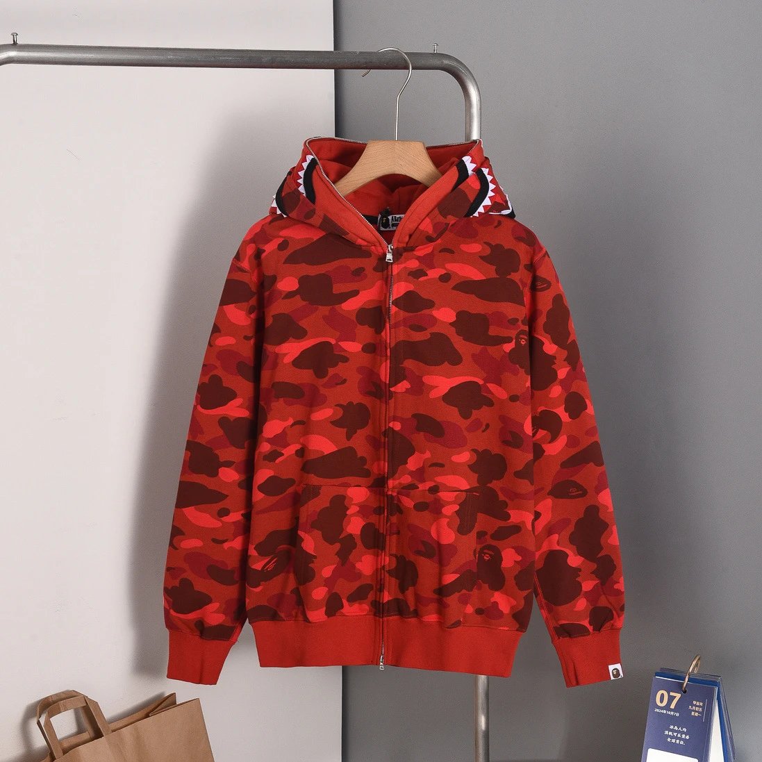 A Bathing Ape ABC Camo Shark Hoodie Multicolor - 15