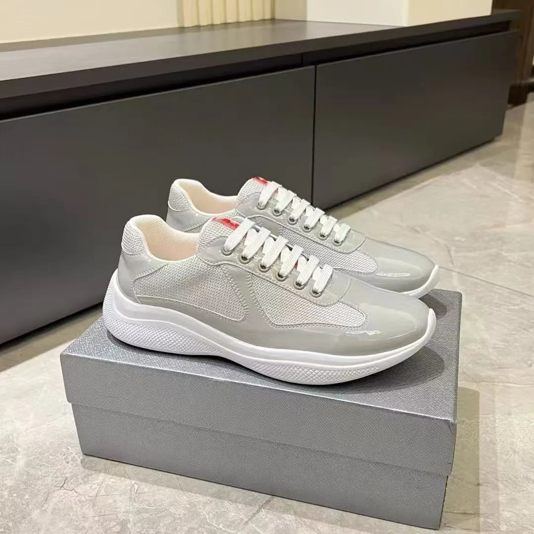 Prada Linea Rossa Runner White Gray Sneakers - 16