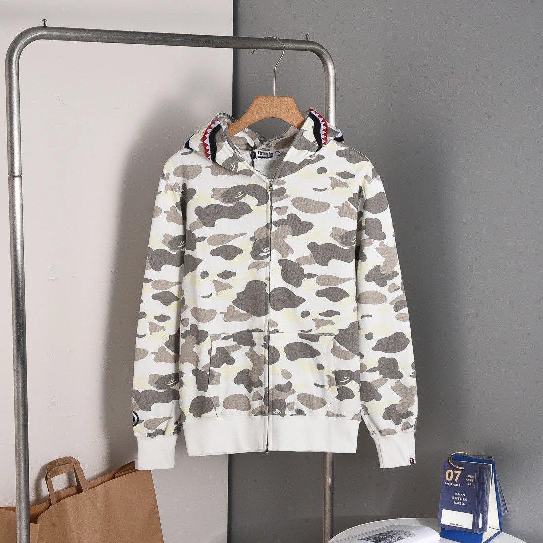 A Bathing Ape ABC Camo Shark Hoodie Multicolor - 5