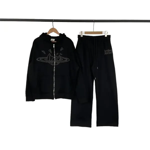 Broken Planet Logo Sweatpants Black - 15