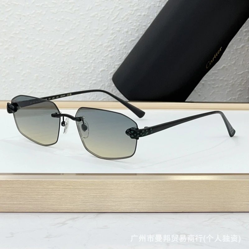 Cartier Panthère Rimless Blue Gradient Optical Glasses Eyewear - 24