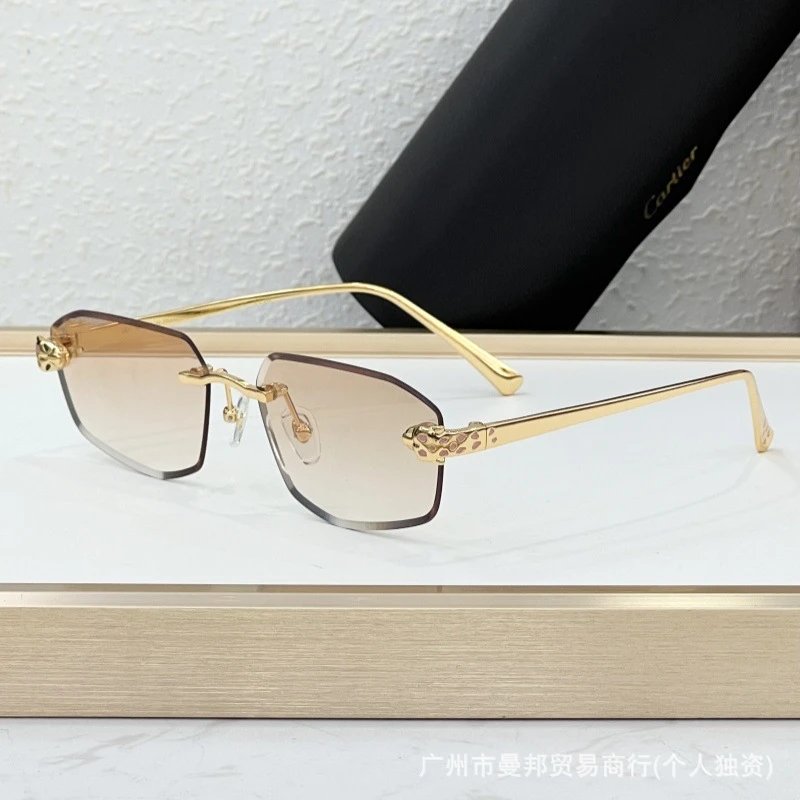Cartier Panthère Rimless Blue Gradient Optical Glasses Eyewear - 18