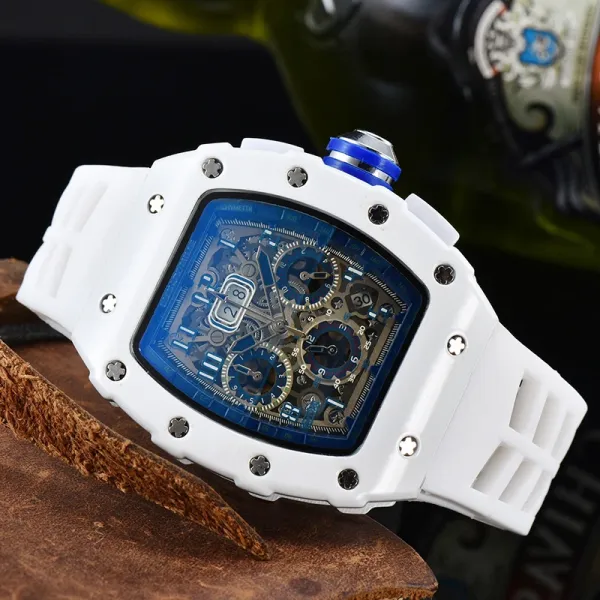 Richard Mille RM 011 White Ceramic Yellow Accents Chronograph Watch Watches - 14