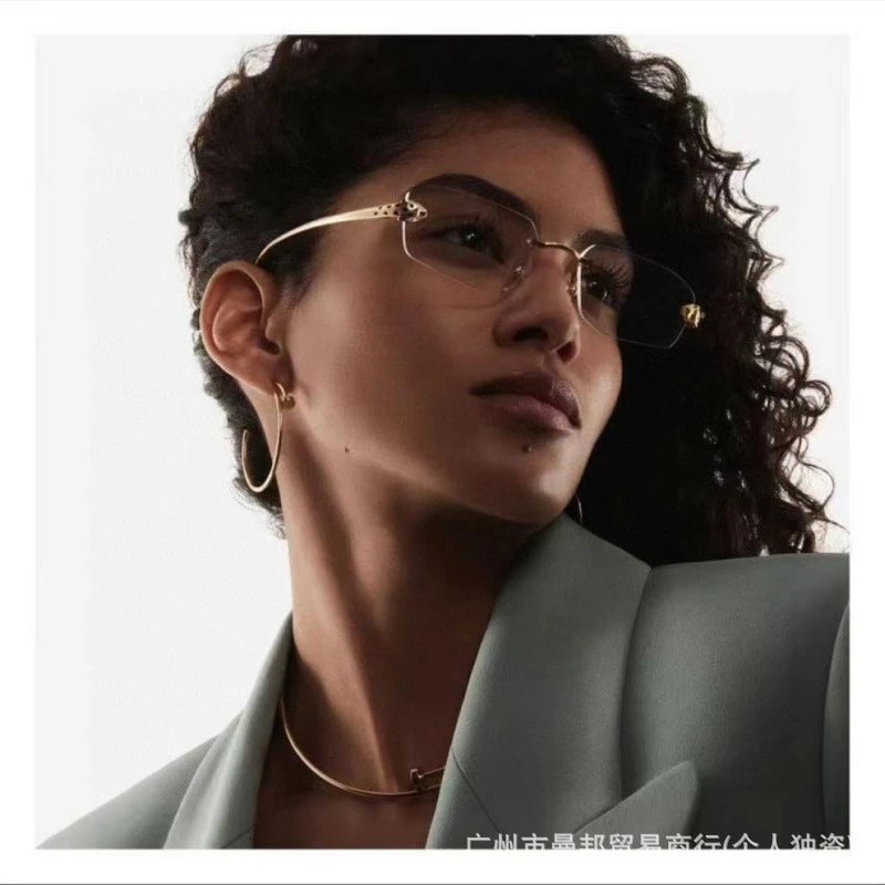 Cartier Panthère Rimless Blue Gradient Optical Glasses Eyewear - 5