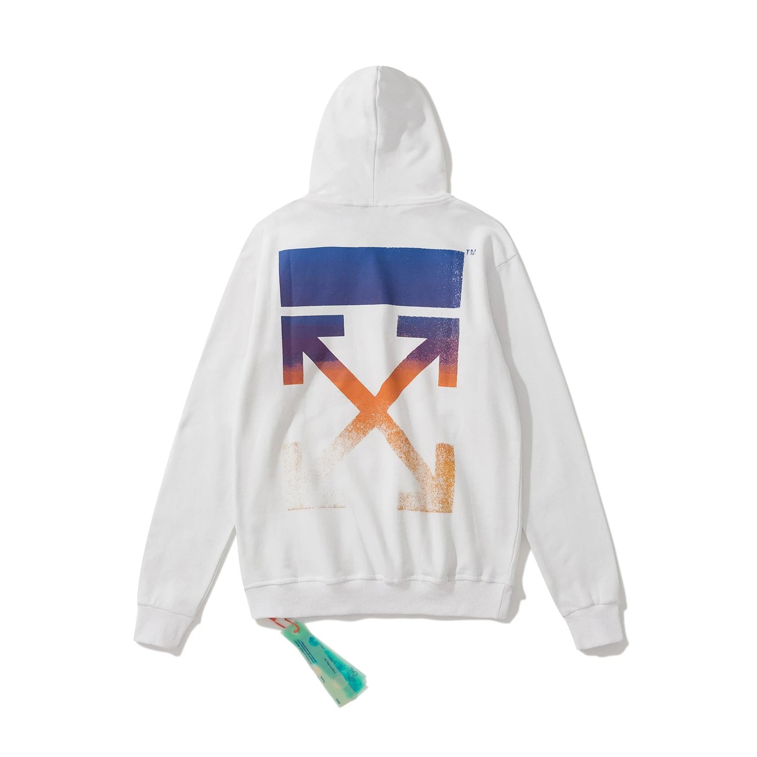 Off-White Diagonal Print Zip-Up Hoodie Black - 41