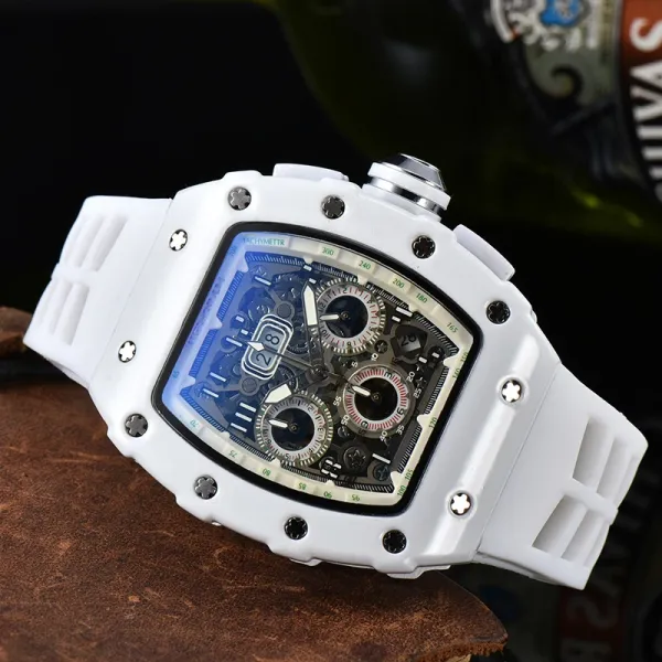 Richard Mille RM 011 White Ceramic Yellow Accents Chronograph Watch Watches - 5
