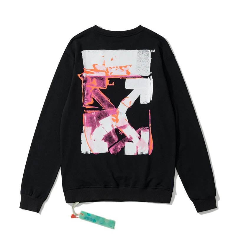 Off-White Diagonal Print Zip-Up Hoodie Black - 62