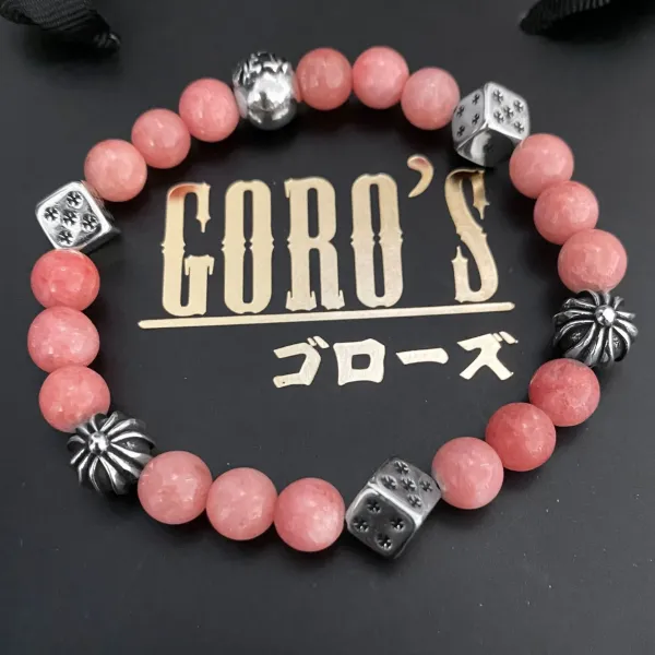 Chrome Hearts Dice and Maltese Cross Bead Bracelet Black Jewelry - 9
